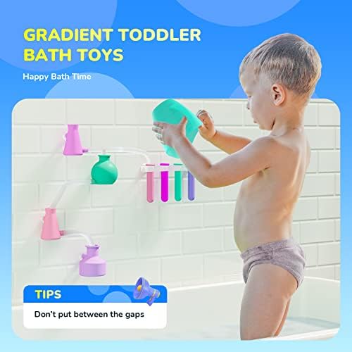 Играчки за баня за деца 4-8 години, Мек силикон, играчки за баня, на научна тематика, напълно подходящи като подаръци