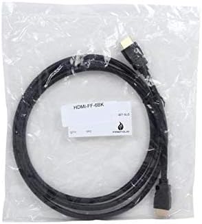 Високоскоростен HDMI кабел Nippon Labs HDMI-FF-6BK Firsfold дължина от 6 Фута 28AWG със Златни части за свързване