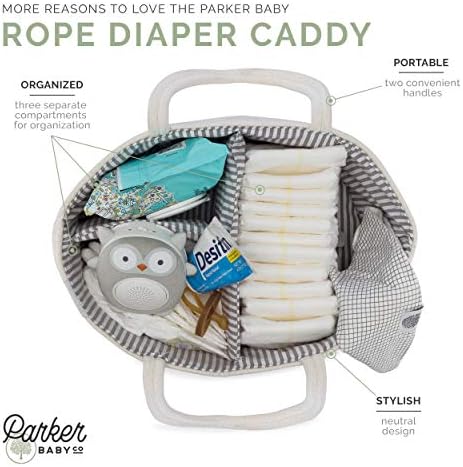 Органайзер за Пелени Parker Baby Въжето Caddy - Кутия за съхранение в детска и Автомобилен Органайзер за Пелени и