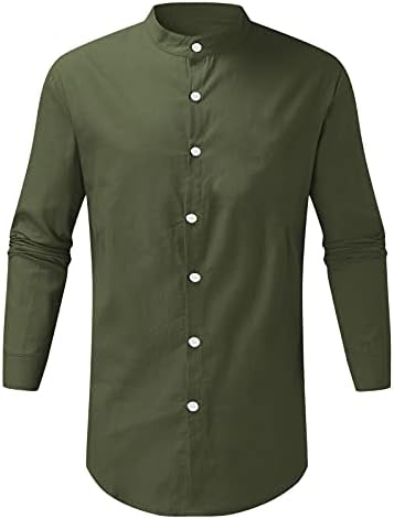 Мъжки ежедневни ризи XXBR от памук и лен, Есенни мъжки Блузи с дълъг ръкав, копчета 2021 година, Летни Ризи с Предните
