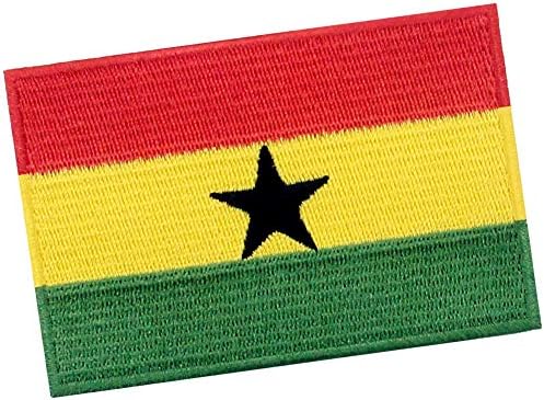 Нашивка с Флага на Гана EmbTao, Бродирани Аппликацией Национален Морал, Пришитая Желязо до Эмблеме Гана