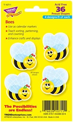 Набор от Bees Mini Accents Разнообразие от TREND, 4 дизайн, 36 карата.