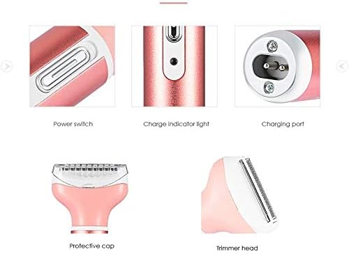 Эпилятор GIENEX с Гъвкава Глава, За отстраняване на окосмяване по лицето, за жени, Бръснач и Машинката, Безжична, Акумулаторна