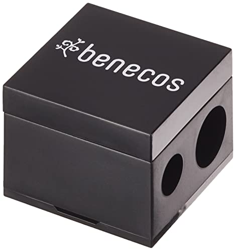 benecos - двойна острилка за козметични моливи - с вградена шпатула за почистване