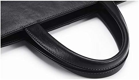 Мъжки 15-инчов лаптоп в ретро стил, ультратонкая бизнес женствена чанта през рамо, черен кожен портфейл