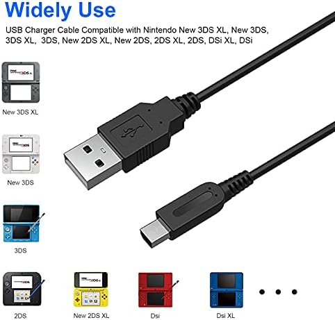 USB кабел за зарядно устройство 3DS 2DS DSi, Кабел за зарядно устройство, Съвместим с Nintendo New 3DS XL/New