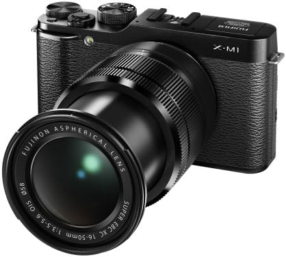 Комплект цифров фотоапарат Fujifilm X-M1 Compact System 16MP с обектив 16-50 мм, 3-инчов LCD екран (черен)