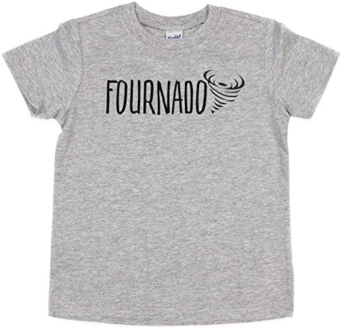 Тениска Fournado на 4-ти Рожден Ден За Момичета И Момчета, Подарък За Деца, Тениска За Парти в чест на Четвърти Рожден Ден