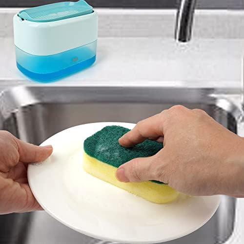 Опаковка сапун GorGin и Притежателя на Гъба, Захранващи Сапун за мивки на Маса, Захранващи Миещ помпа, Захранващи сапун