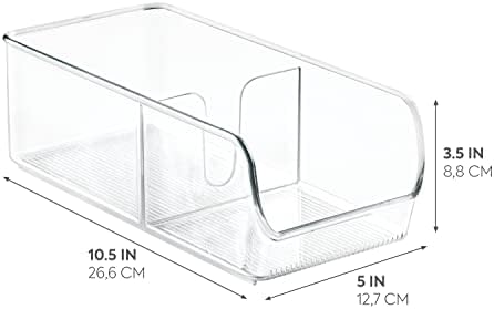 Кутия-Органайзер за пакети за подправка на IDesign Линус за Кухненски Килер, шкаф, Плот - Прозрачен Голям