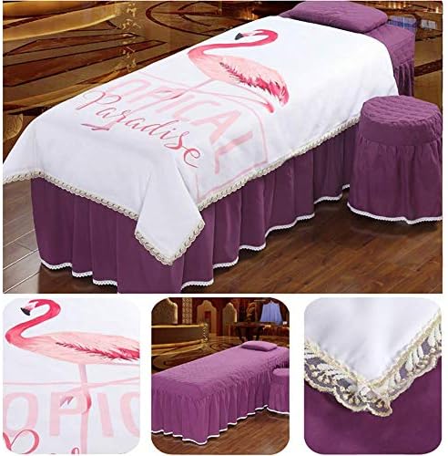 Комплекти чаршафи за масаж на масата ZHUAN Premium с Дупка за лице, Масажни Легла, Пола, Калъфка, Дантелени
