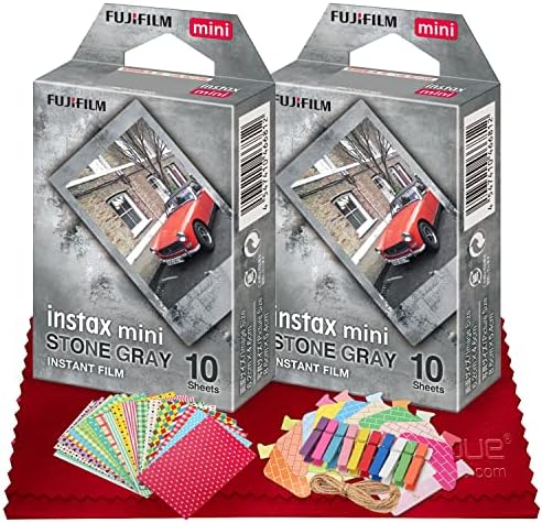 Филм Fujifilm Instax Mini Stone Gray (2 опаковки) е Предназначена за всички камери на Instax Mini и принтери на смартфони. Филмът