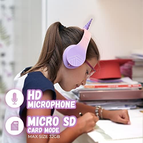 Режийни слушалки PowerLocus Kids, Безжични Bluetooth слушалки за деца с микрофон,, Сигурно ограничена силата на звука