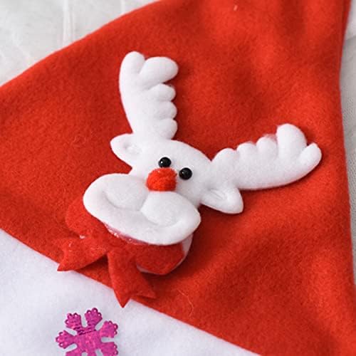 Коледни Шапки cccy, Шапки на дядо коледа, Коледни Шапки Унисекс за възрастни, червени Шапки със светодиоди, за цялото семейство (Дете, Снежен човек)