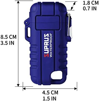 Водоустойчив Запалка SUPRUS, Ветрозащитная Запалка, Дуговые Плазмени Запалки USB-C, Акумулаторна батерия с Разтегателен