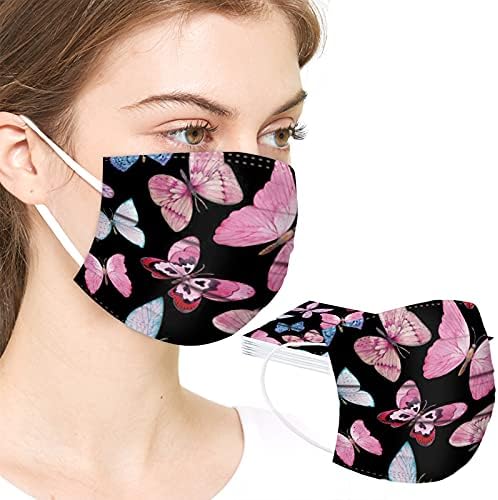 Възрастни Еднократна маска за лице 10шт Жени Цветни маски за лице Пеперуда Дизайн Антипылевой Дишащ Външен калъф за устата