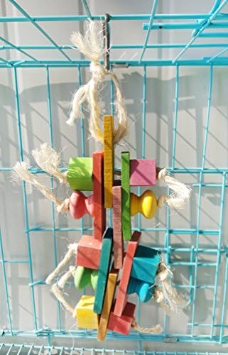 Свръх Птица Папагал Играчка за Дъвчене Възли (N) Блокове Клетка Висящи Играчки за Птици на Ара Африкански Сив Какаду