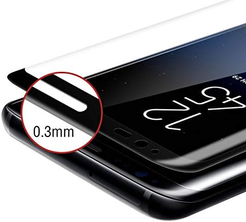 Защитно фолио от закалено стъкло Force Стъкло за Samsung Galaxy S8 с инструменти за Монтаж комплект, Черни контури