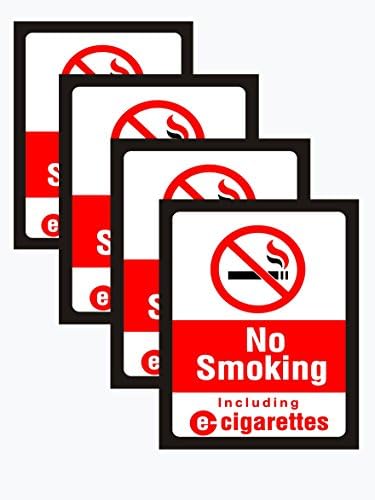 Знак Пушенето забранено – 4 референтна рамка – Ярко-червен – Ясен и видим текст е Изработена от PVC - Лек, но здрав – за офиса,