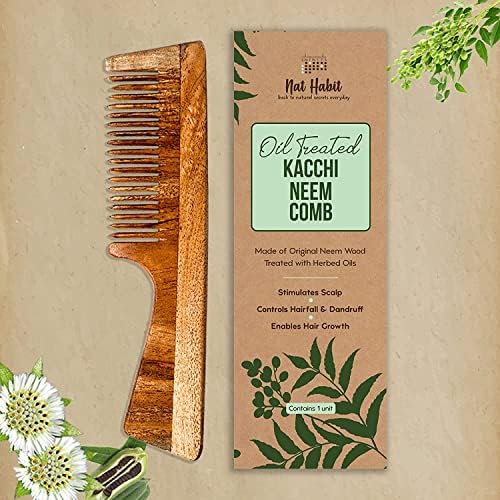 Гребен Бум Kacchi Neem, Дървена четка за коса | За растежа на косата, косопад, в Борбата с перхотью | За изправяне на коса,
