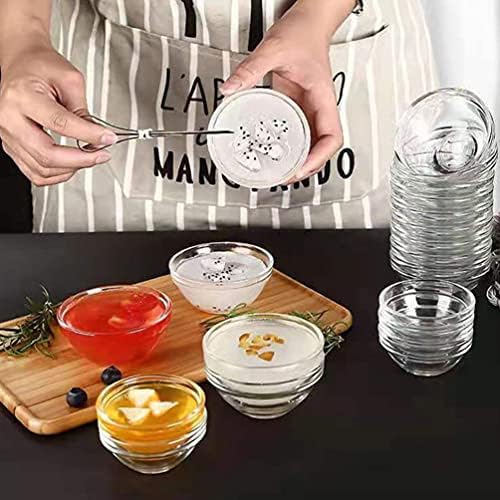 Hemoton 6шт Стъклени Кутии, Купички Мини Стъклени Чаши за приготвяне Десерт Малки за Готвене в Кухнята на Десертни