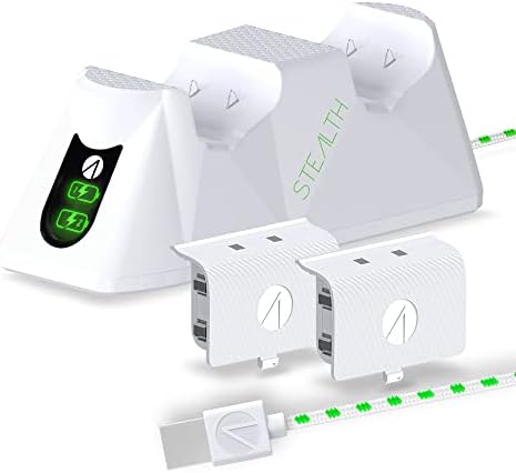 Двойно зарядно устройство ще захранване на зарядно устройство Stealth Sx-C100 X, за Xbox Series X/S - Бял (Xbox Series