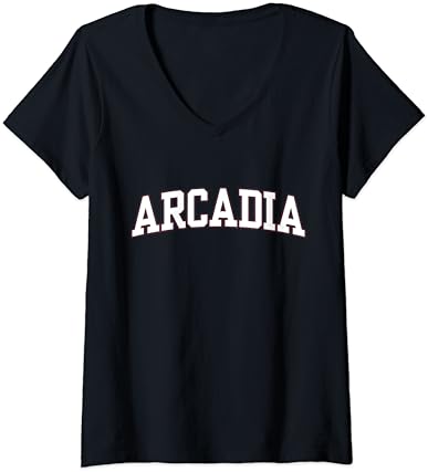 Женска тениска Arcadia University 02 с V-образнымвырезом
