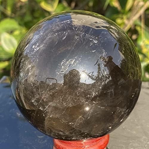 FOPURE 60-65 мм Натурален Прозрачен Балон от Опушен Кварц, Топка За Терапия, Декорация от Естествени Камъни