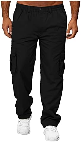 SAXIGOL Мъжки Спортни Панталони с много джобове 2023 Размер Оверсайз, плътно Прилепнали Панталони-Карго, Спортни Панталони За