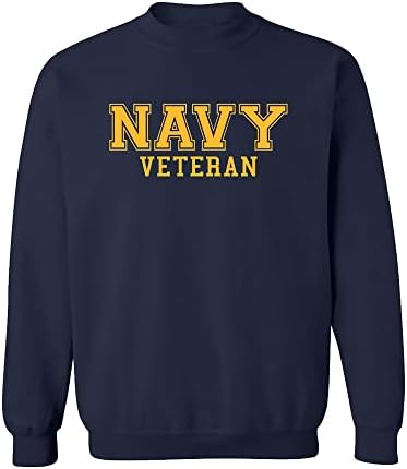 hoody zerogravitee Navy Veteran със Златно лого в стил Милитари PT Crewneck Sweatshirt