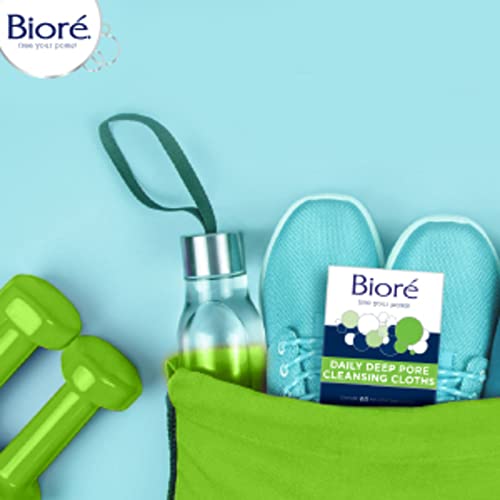 Кърпички за премахване на дневния грим Bioré, Почистване кърпички за лице с впитывающими мръсотия влакна за дълбоко
