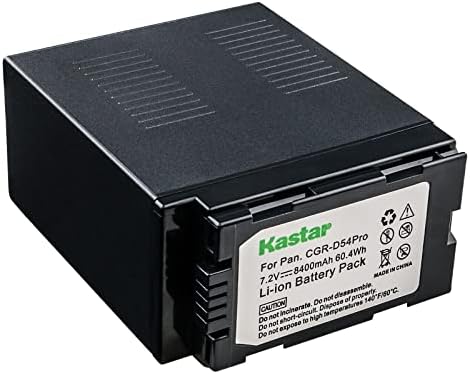 Батерия Kastar 1-Pack CGR-D54 Pro и бързо зарядно устройство CH04 Съвместим с камера Panasonic AG-DVC30P AG-DVC60 AG-DVC60E