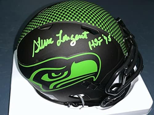 Мини-Каска Стив Largent Seattle Seahawks Hof 95 Jsa Authentic Eclipse С Автограф на Стив Ларджента - Мини-Каски
