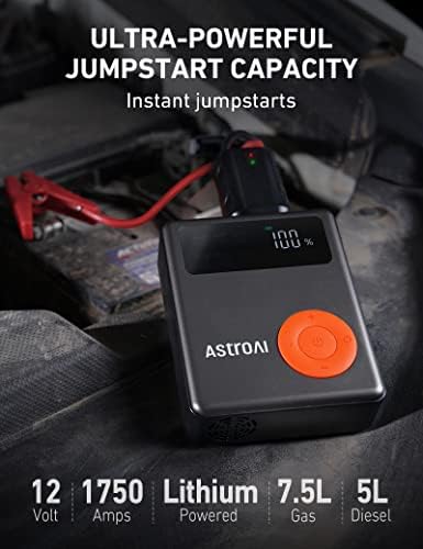 Цифров Манометър за налягането в гумите AstroAI и Стартер AstroAI Jump Starter с Въздушен компресор