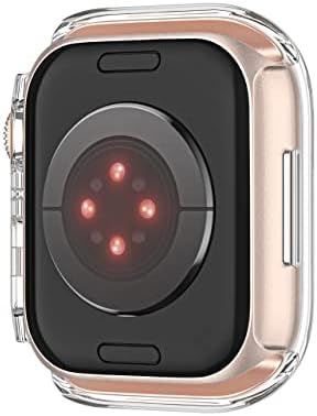 Калъф за Apple Watch MoMoJiJi, която е вградена в екрана на КОМПЮТЪР, Съвместим с Apple Watch 7 (прозрачен, 45 мм)