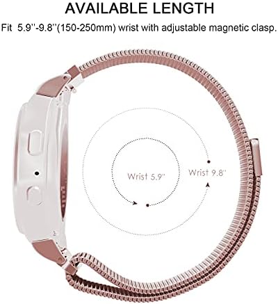 Метални въжета EnoYoo за Samsung Galaxy Watch Active 2 40 мм 44 мм Active 40 мм и Galaxy Watch 3 41 мм и Galaxy Watch