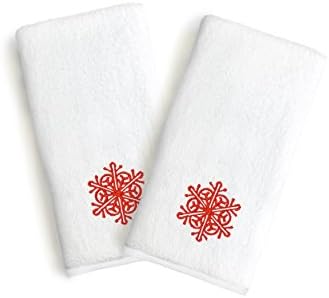 Linum Домашен текстил ST00-2HT-63-FLK Кърпи за ръце Red Snow Flake (опаковка от 2)
