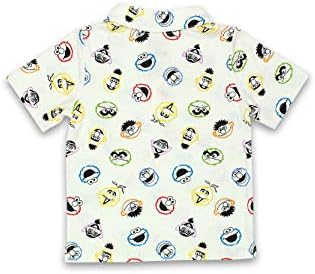 Риза с къси ръкави за деца Isaac Mizrahi Обича Sesame Street Gang Елмо Бебе с яка-прием за деца от 18 месеца, бяло)