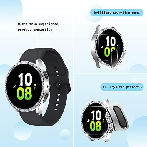 FOLOME-[4 опаковки] Корпус с корпус за часа на вашия КОМПЮТЪР, съвместим с Samsung Galaxy Watch 4 и 5 44 мм,