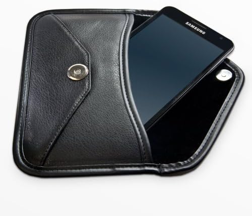 Калъф BoxWave за BlackBerry Keyone (Case by BoxWave) - Луксозни Кожена чанта-месинджър, Дизайн своята практика-плик от изкуствена