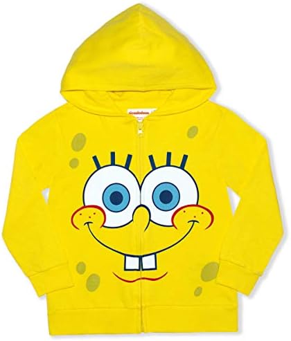 Hoody с качулка за момчета Nickelodeon SpongeBob SquarePants с цип за малки деца - Жълт