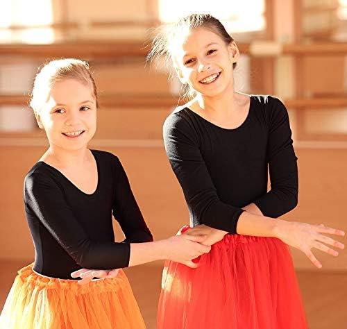 Танцово Трика с Дълъг Ръкав За Балетна Гимнастика На Лигавицата Следа От Удобно Памук За Деца на Възраст от 2 До 10 Години