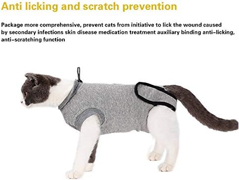 Костюм за възстановяване на котки DogLemi при Рани на корема и Кожни заболявания, Професионално Облекло След операции