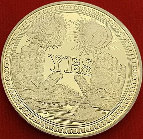 да, Златна Възпоменателна Монета Angel No Decision Coin Ada Криптовалюта с Предпазен ръкав Лъки Coin Лична Любителски