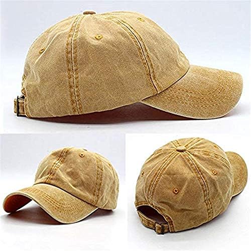 Aedvoouer Мъжки Дамски бейзболна шапка на Реколтата, Измити Издържат Шапки Саржевая Однотонная Регулируема Шапка