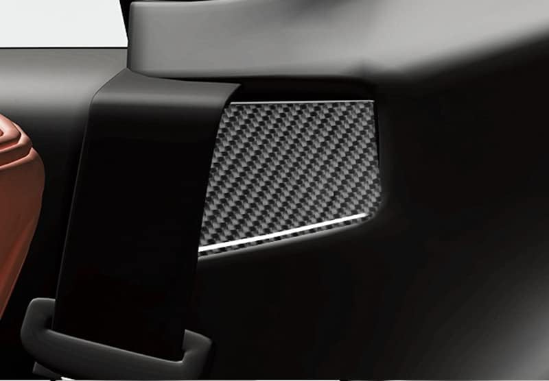 Нови предпазни колани на седалките за седалки от въглеродни влакна, Съвместими с Dodge Challenger -2022 (черен)