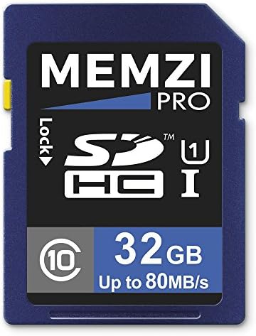 MEMZI PRO 32 GB, Клас 10 80 MB/s. SDHC Карта за цифров фотоапарат Canon PowerShot G9 X Mark II, G7 X Mark II, G16, G15, G12,