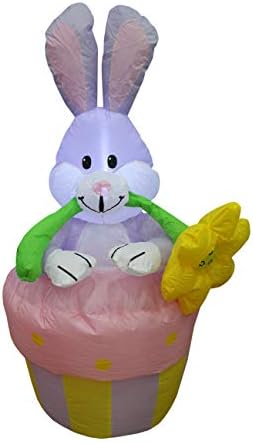 Два комплекта украса за Великден партита, комплектът включва надуваем заек Happy Easter височина 8 метра, с яйце