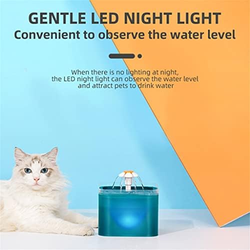 DHDM Автоматично чешма за вода за котки с капацитет 2 литра с led подсветка, USB-диспенсер за вода за домашни любимци