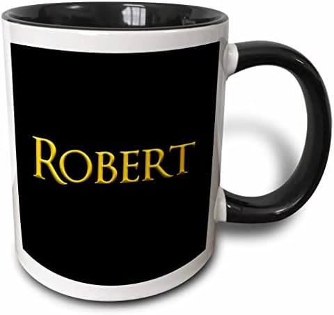 3дРоуз Робърт - най-якото детско име за момичета в САЩ. Жълто на черно амулет - Чаши (mug-364502-4)